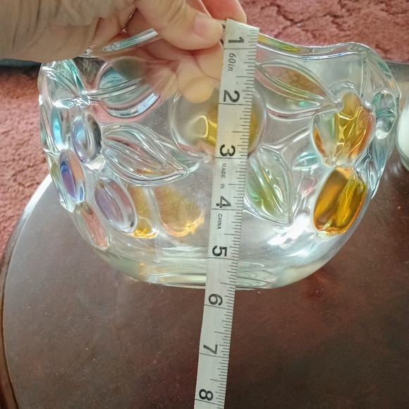 Elegant Glass Fruit Bowl with Multicolor Accents By Mikasa - Picture 7 of 7